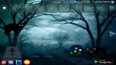 Scary Black Cat Forest Escape截图1