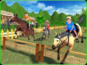 Kids Mountain Horse Rider Race截图2