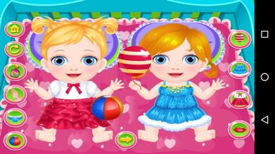 New Born Twin Sisters Caring Fun Game截图2