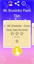 MC Bruninho - Jogo Do Amor Piano Tiles截图4