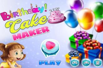 Birthday Cake Maker Bakery Chef Kids Cooking Games截图5