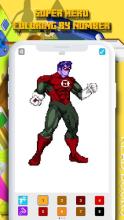 Color By Number Superhero Coloring Book Pixel Art截图2