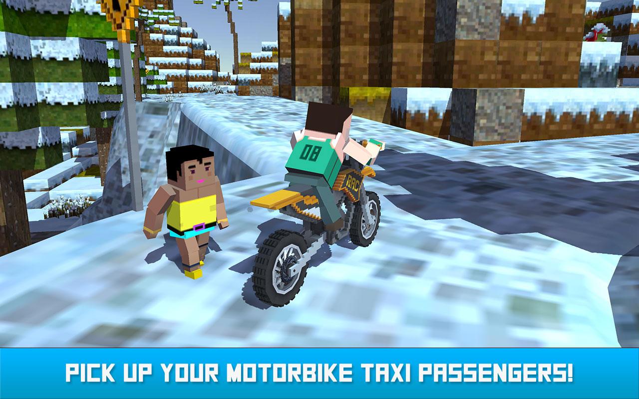 Blocky Moto Bike SIM: Winter Breeze截图5