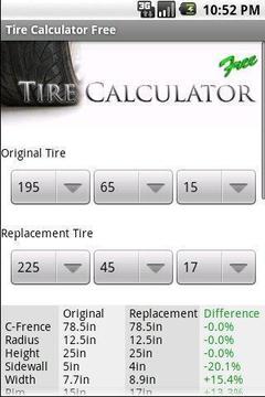 Tire Calculator FREE截图