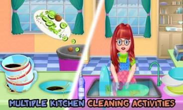 Dish Washing Games For Girls: Home Kitchen Cleanup截图3