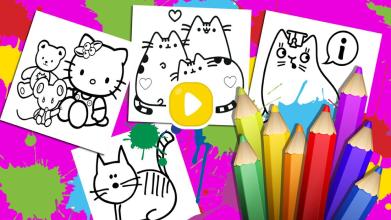 Cats Coloring Book- Cute Cat Pictures for Coloring截图2