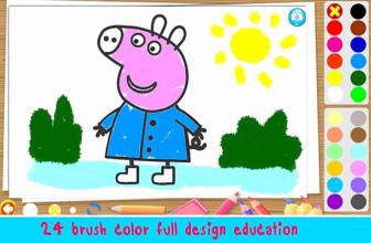 Paint Pepa Book - Coloring pig for Kids截图1