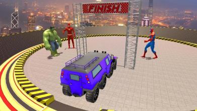 Super heroes Russian truck game截图2