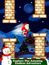 Christmas Flying Santa Endless Infinite Free Game截图1