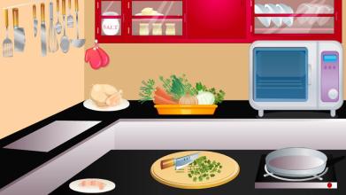 games girl cooking chicken截图1