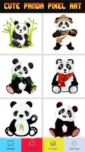 Cute Panda Pixel Art Coloring By Number截图1