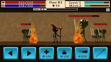 One Dungeon: Wizard - Stickman Warrior截图2