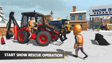 Snow Rescue Excavator - Survival Mission截图2