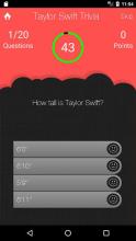 Unofficial Taylor Swift Trivia Quiz Game截图1