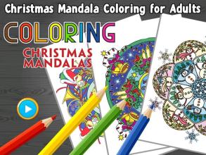 Christmas Mandala Coloring Book For Adults截图2