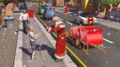 Crazy Christmas Santa Winter 3D:Moto Gift Delivery截图1