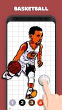 Basketball Pixel Art Coloring - Color by Number截图1