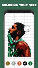 Basketball Pixel Art Coloring - Color by Number截图2