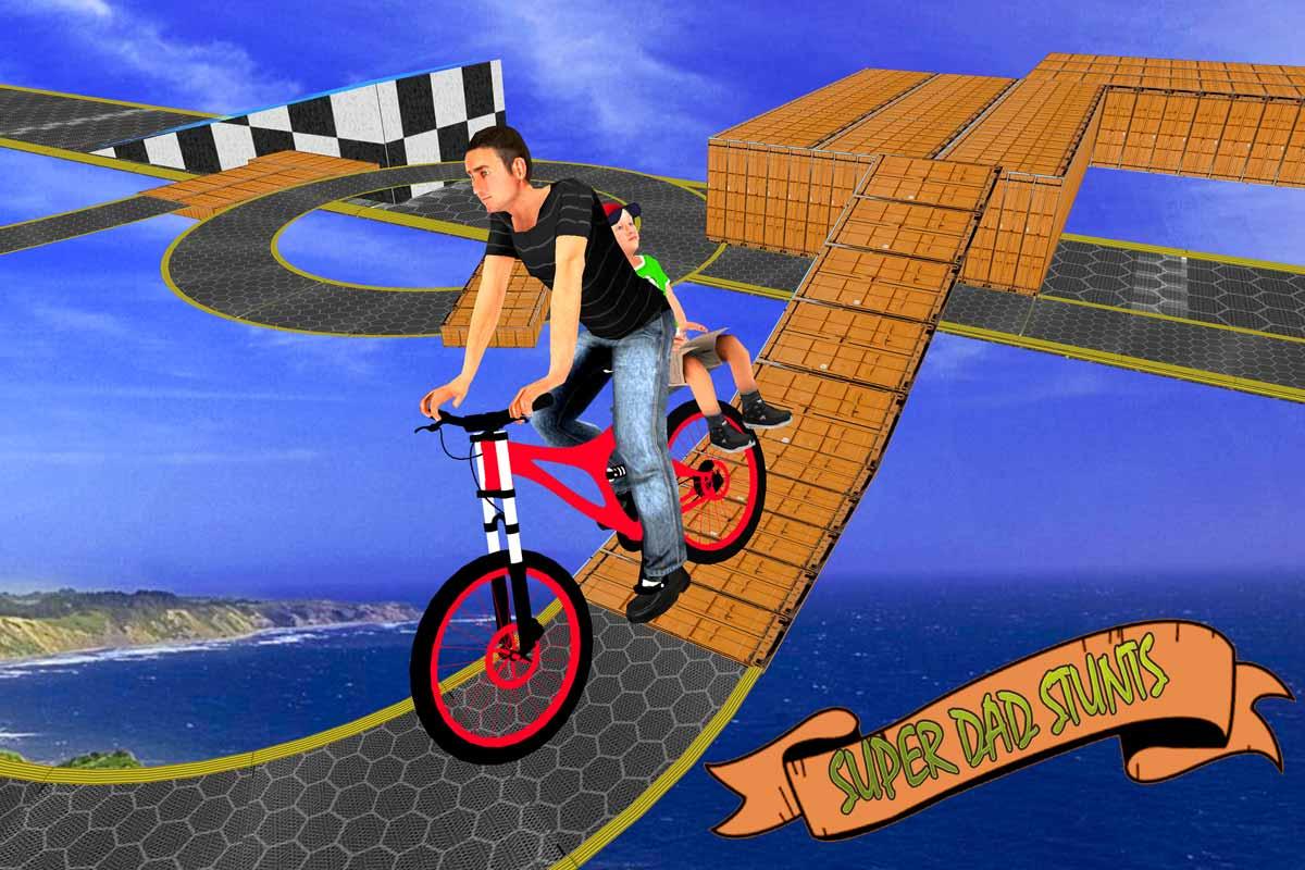 Super Dad BMX Bicycle Stunts截图3