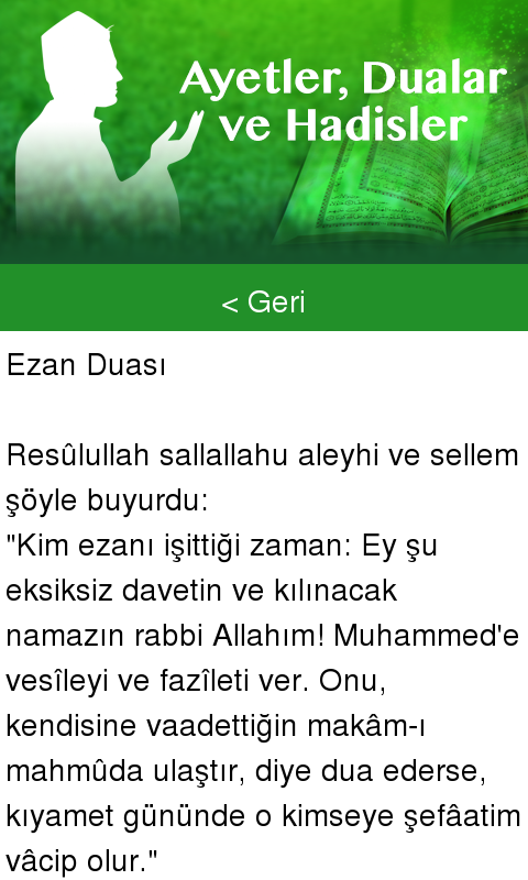 Ayetler, Dualar ve Hadis...截图3