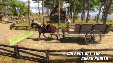 Village Horse Cart Carriage Transport Simulator 3d截图1