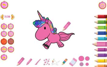 Unicorn Coloring Pages For Kids截图1