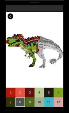 Dino Hybrids Pixel Art: Jurassic Color by Number截图2