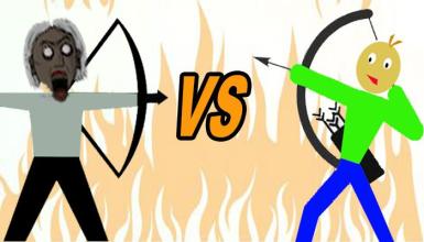 Easy Baldis Archer Vs Stickman Granny game截图1