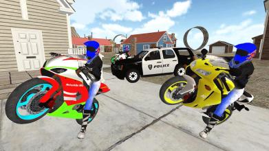 Crazy Motorcycle Police Chase截图2