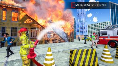 American Fire Fighter: Real Hero- Fire Truck Game截图1