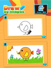 Draw by shape - easy drawing game for kids截图5