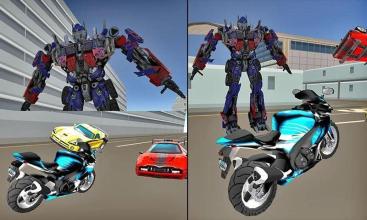 Police Moto Robot Fight: War Robots Transformers截图3