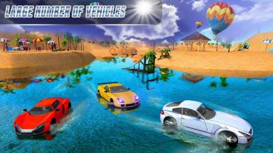 Water surfer car stunt: car floating beach Drive截图4