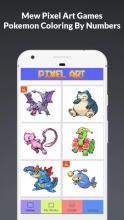 Mew Pixel Art Games - Pokemon Coloring By Numbers截图4