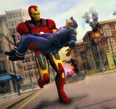 Iron Hero : Grand Flying City Rescue Mission 3D截图2