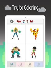 Superhero color by number: Pixel art coloring book截图3