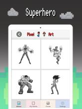 Superhero color by number: Pixel art coloring book截图4