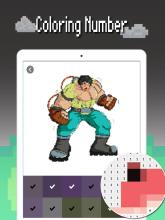 Superhero color by number: Pixel art coloring book截图2