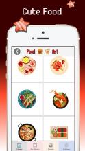 Food color by number : Pixel art coloring截图1