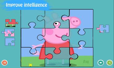 Pepa and Pig Jigsaw Puzzle Kids Game截图5