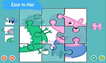 Pepa and Pig Jigsaw Puzzle Kids Game截图2