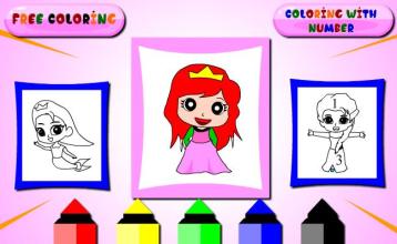 Coloring book Princess Dolls截图3