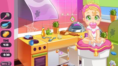 My Baby Doll House Play – Cleaning截图4