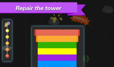 Rainbow Tower - The tower build & tower stack game截图2