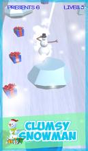 Clumsy Snowman: Winter Running And Skiing Game截图1