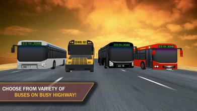 Racing In Bus : School Bus Highway Simulator截图4