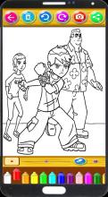 Ben - Aliens Coloring Book Pages截图5