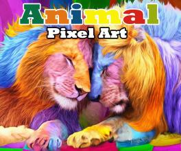 Lion Color By Number: Animals Pixel Art截图1