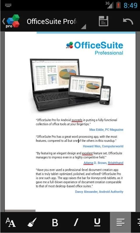 OfficeSuite Pro截图1