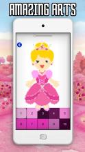 Princess Coloring Book - Glitter Color by Number截图4